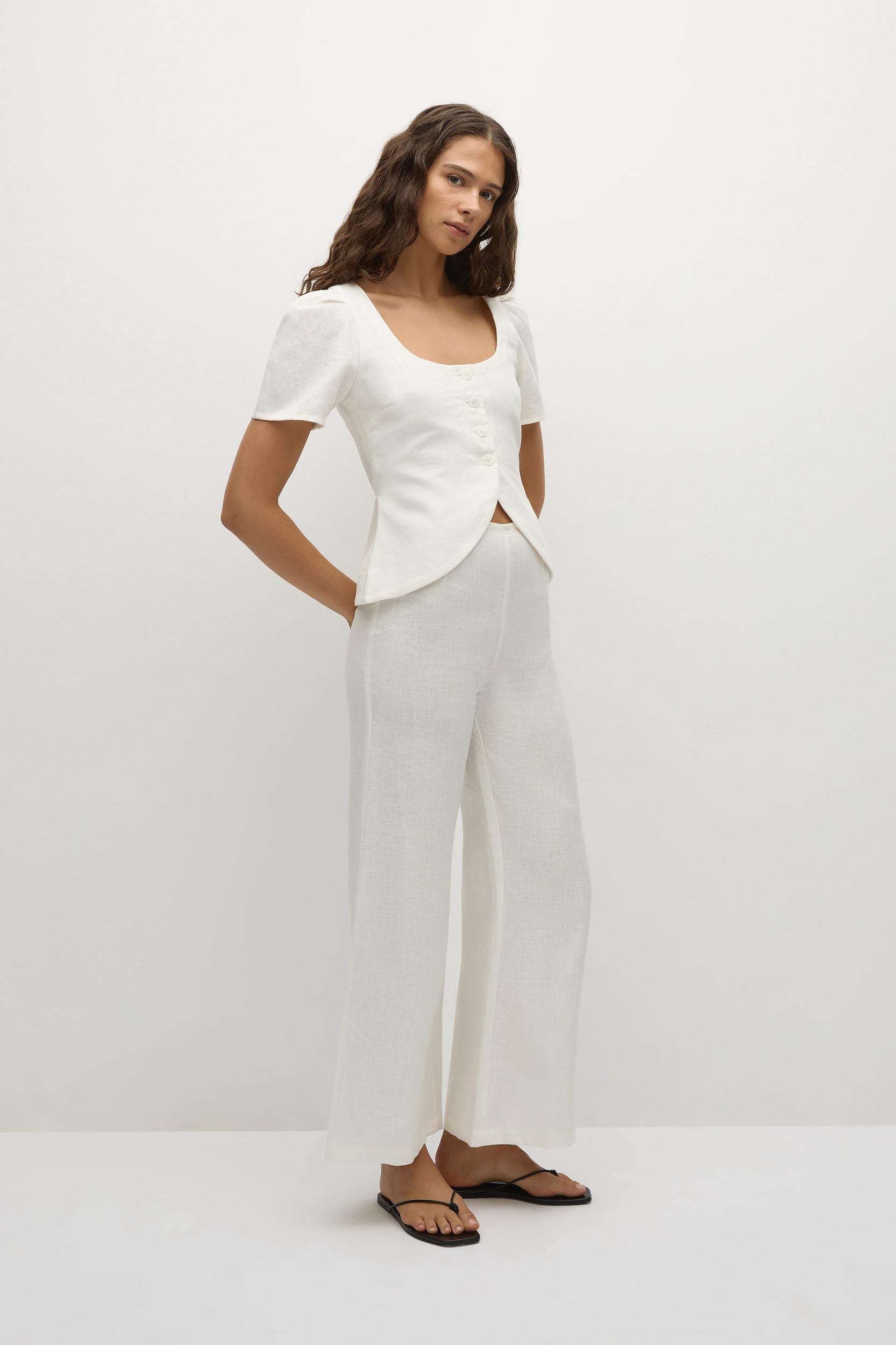 Claudine Pant White - Final Sale Product Image