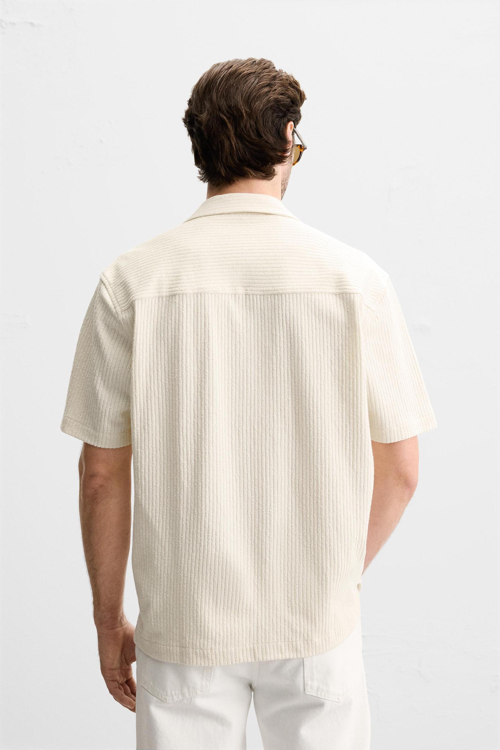RUFFLED TEXTURED SHIRT Product Image