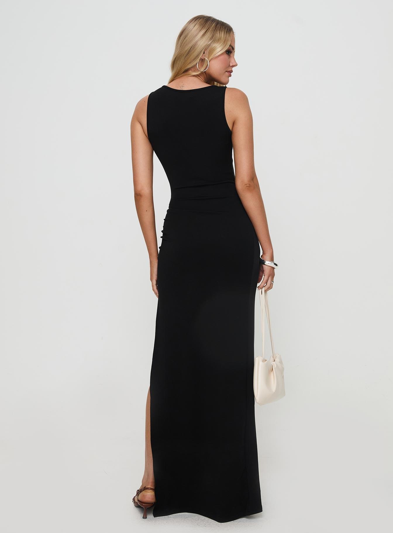 Zaloma Cut Out Maxi Dress Black Product Image