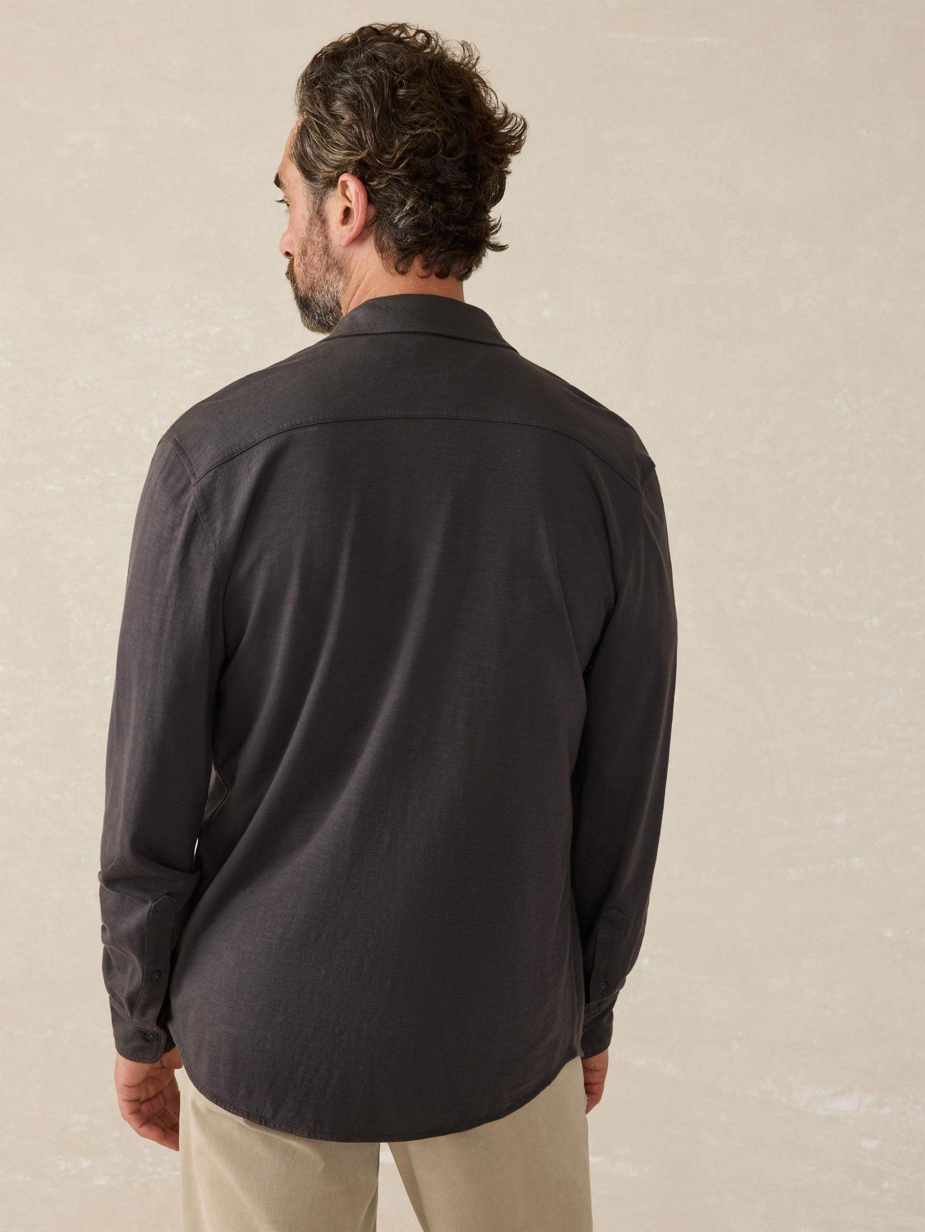 Sunwashed Knit Shirt - Washed Black Male Product Image