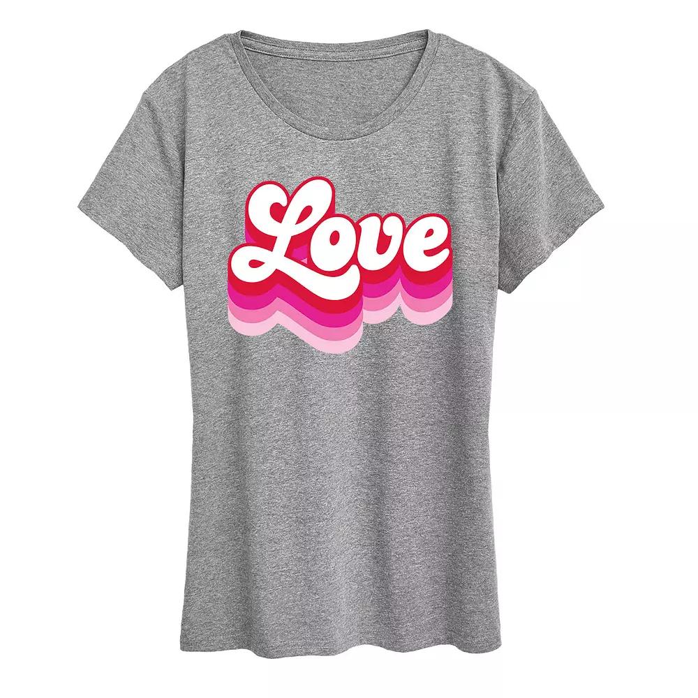 Women's Retro Love Graphic Tee,  Product Image