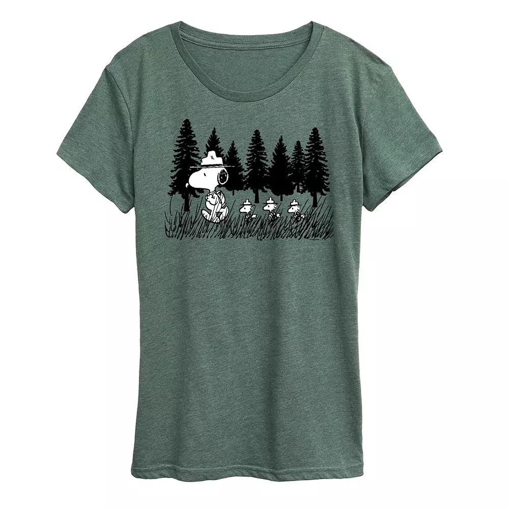Women's Peanuts Snoopy & Woodstock Trooping Along Graphic Tee,  Product Image