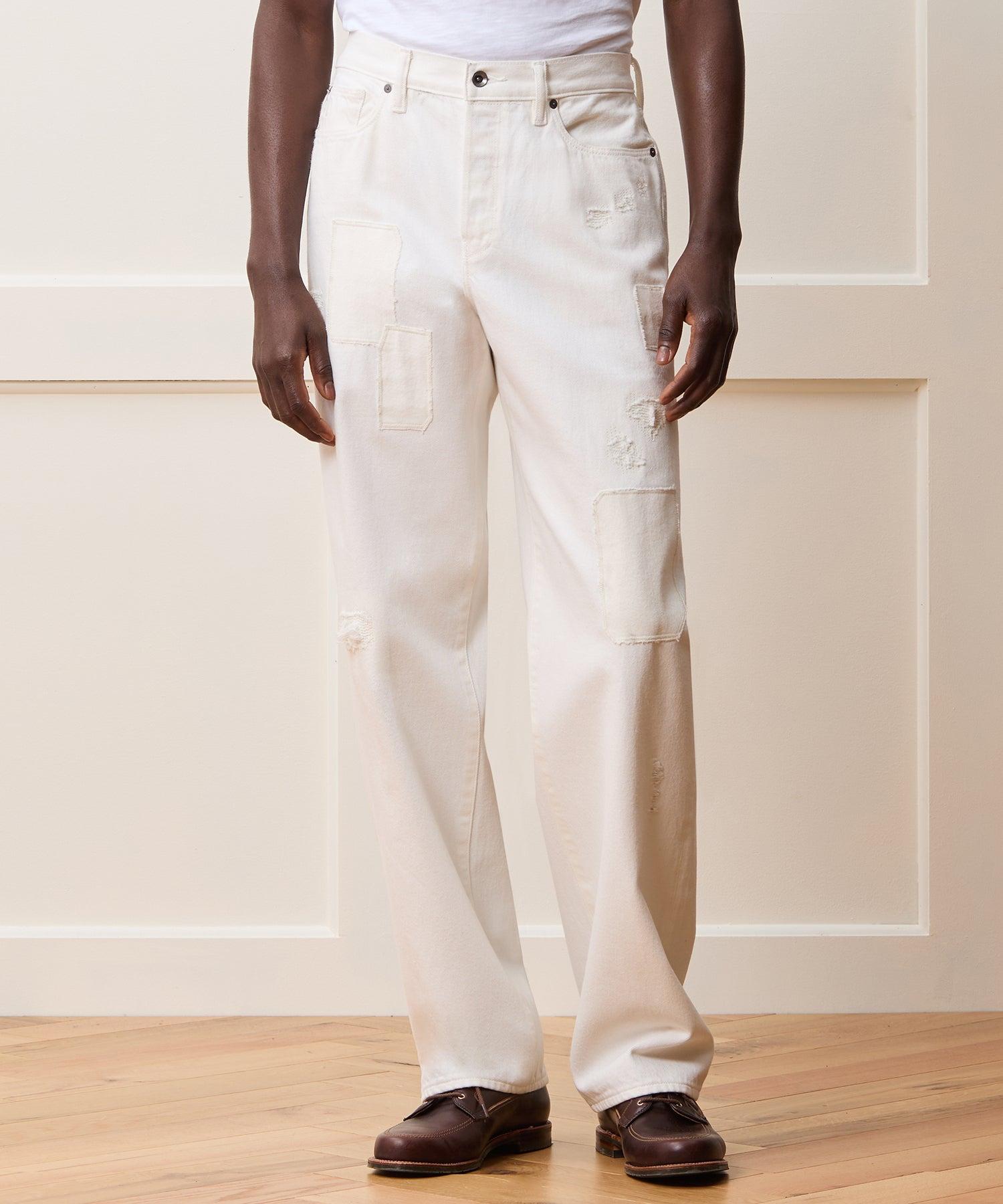 Relaxed Selvedge Jean in Distressed White Product Image