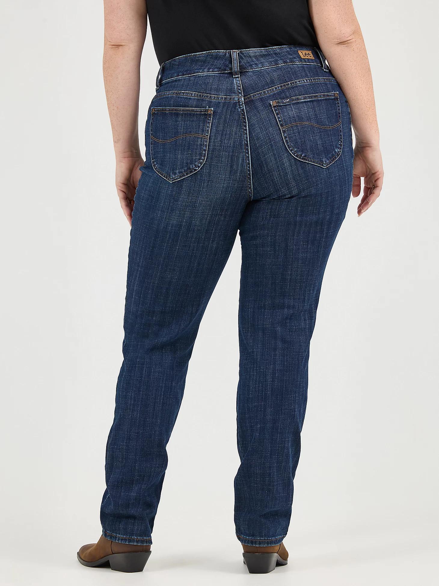Women’s Stretch Relaxed Fit Straight Leg Jean (Plus) | Women's Jeans | Lee® Product Image