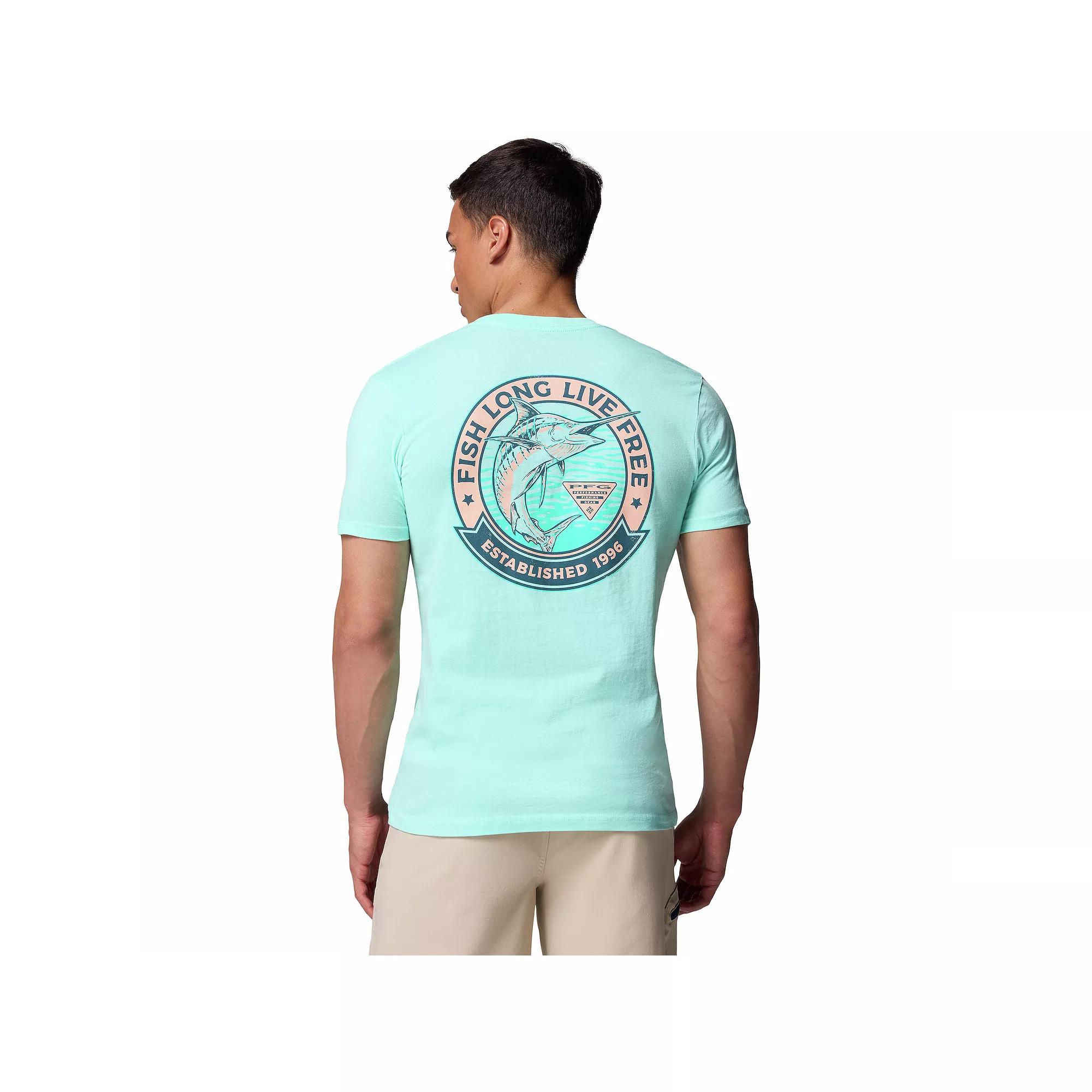 Men's Columbia Performance Fishing Gear Graphic Tee, Size: Small, Gulfstream Product Image