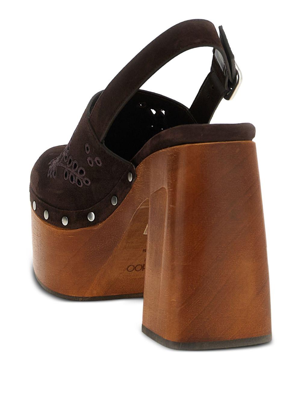 135mm Alida sangallo-embroidered platform pumps Product Image