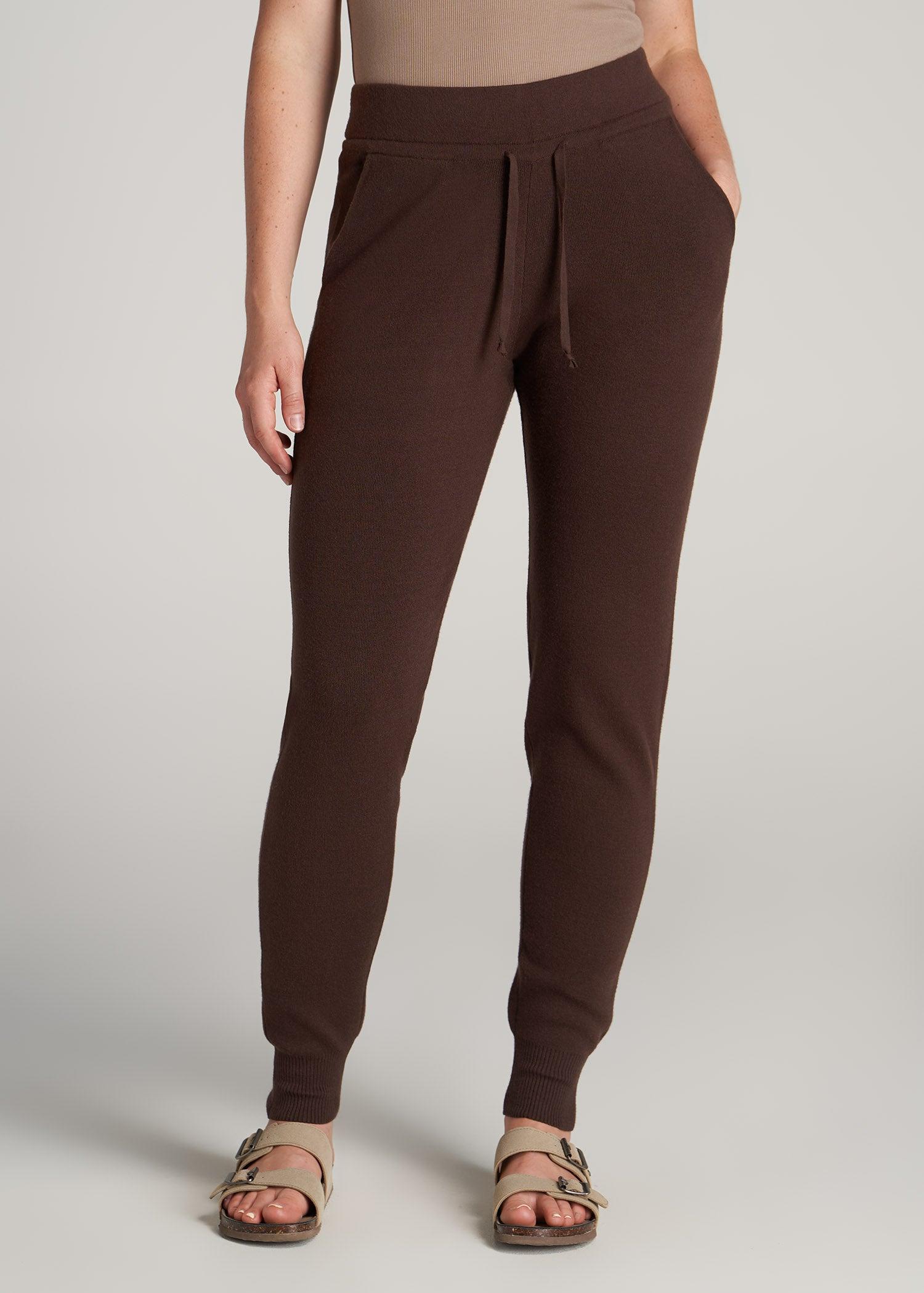Knit Lounge Joggers for Tall Women in Chocolate Female Product Image