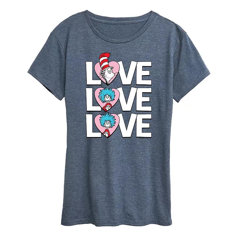 Women's Dr. Seuss Love Stacked Graphic Tee,  Product Image