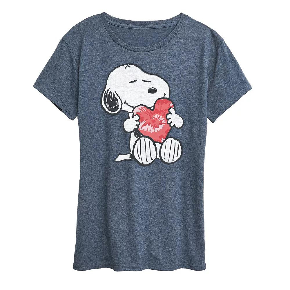 Women's Peanuts Snoopy With Heart Graphic Tee, Girl's,  Product Image
