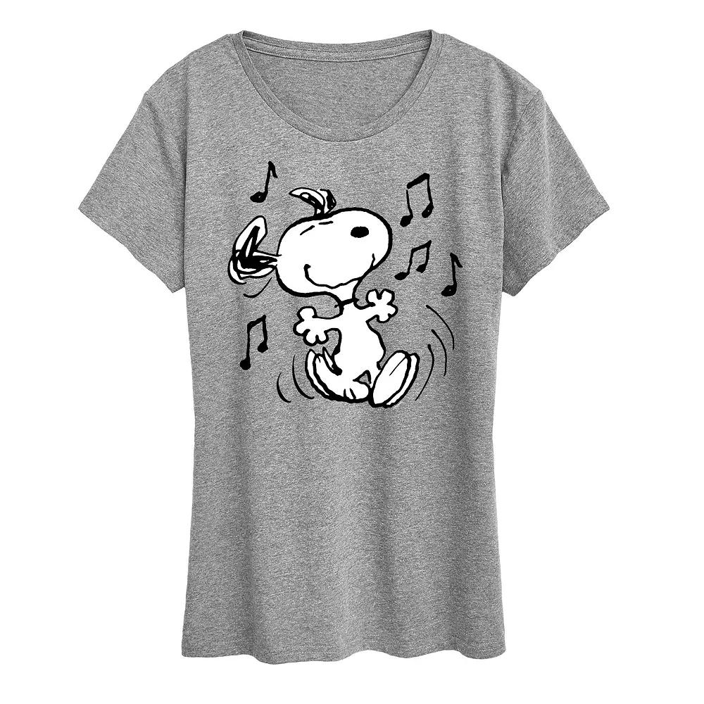 Women's Peanuts Snoopy Dancing Graphic Tee,  Product Image