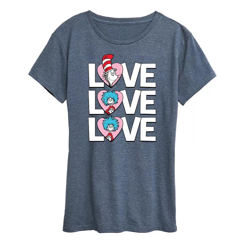 Women's Dr. Seuss Love Stacked Graphic Tee,  Product Image