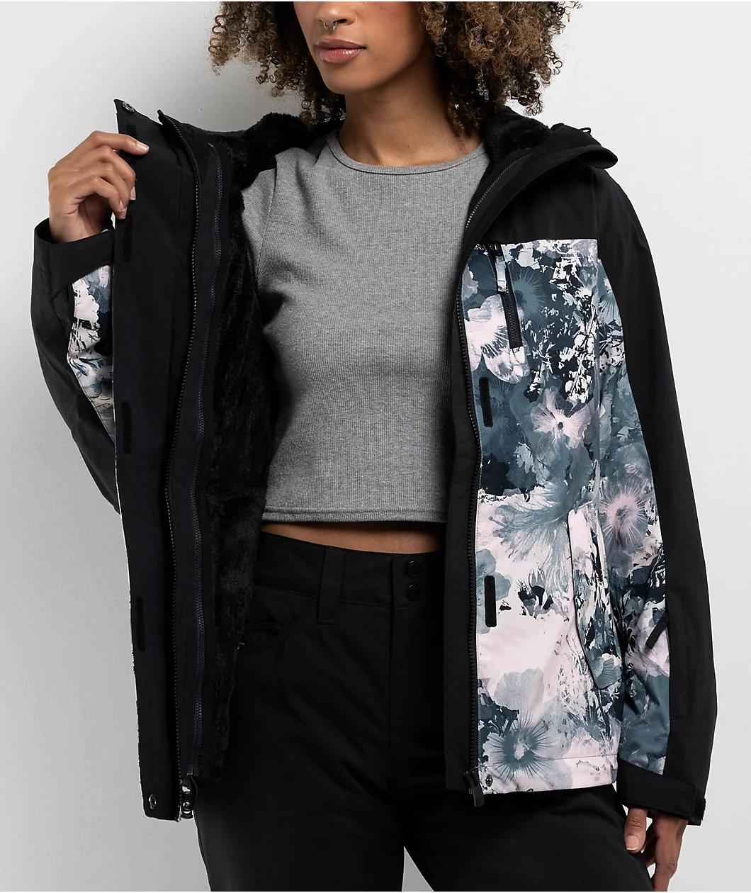 Roxy Jetty 3-In-1 Sea Pine Dreamy Picture 10K Snowboard Jacket Product Image