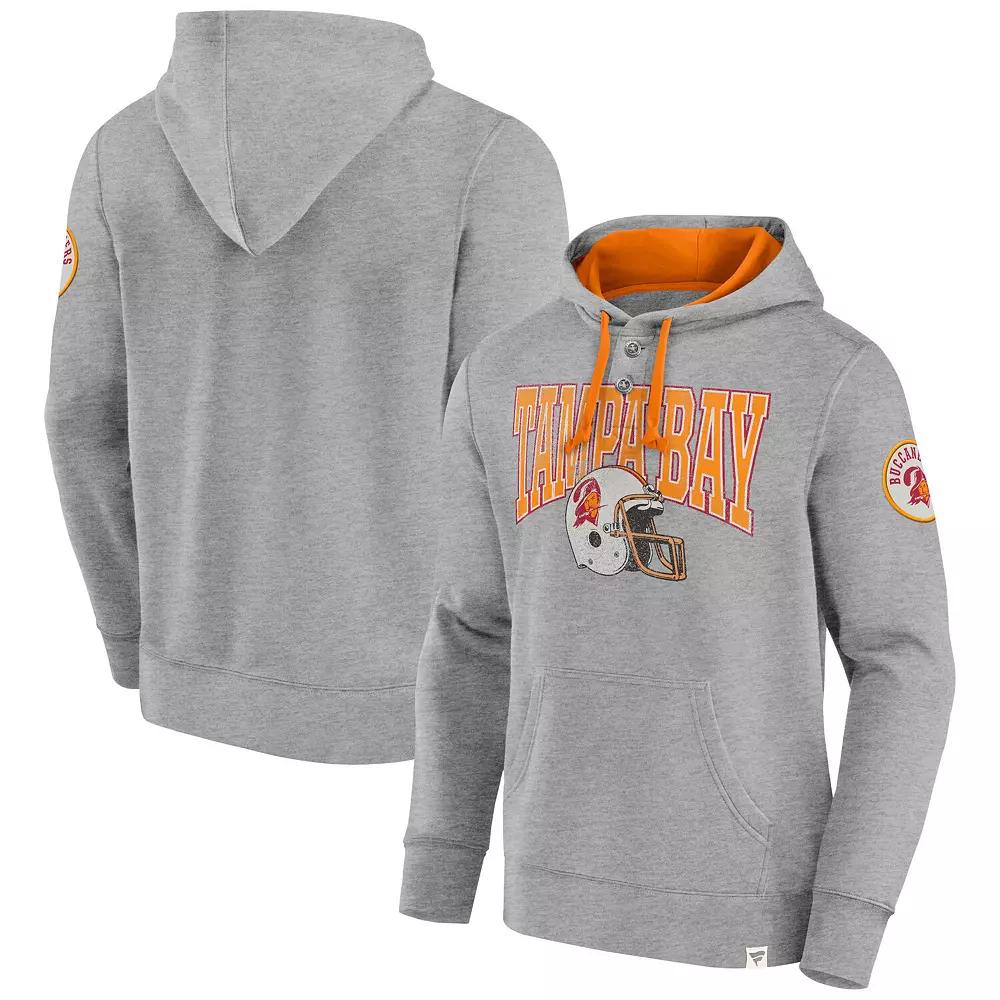 Men's Fanatics  Heather Gray Tampa Bay Buccaneers Label Maker Pullover Hoodie, Size: Medium, Grey Product Image