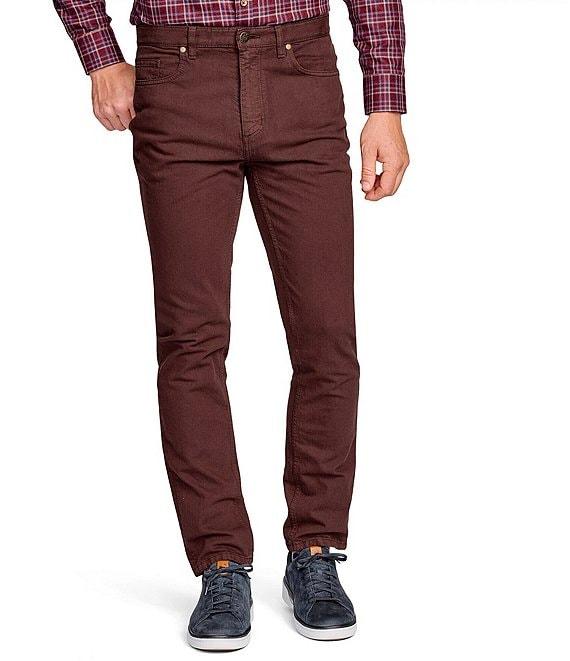 Johnston & Murphy Overdye Stretch Modern Fit Tapered Leg Denim Jeans Product Image