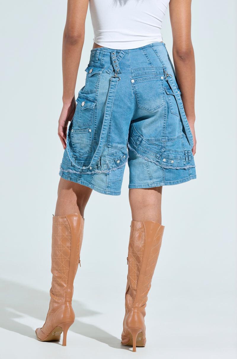 GRAB ME CLOSER DENIM BERMUDA SHORT Product Image