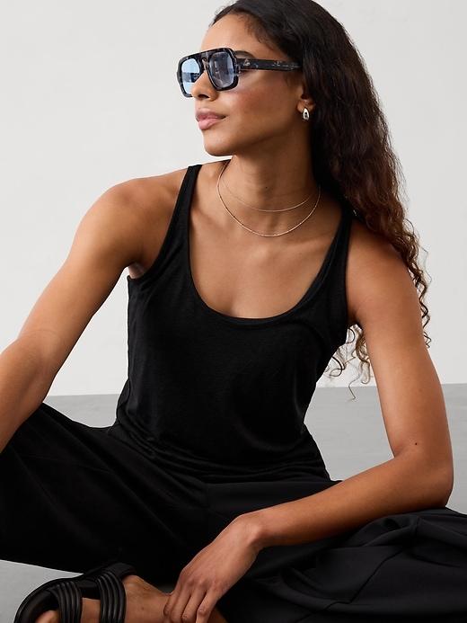Getaway Linen Blend Tank Product Image