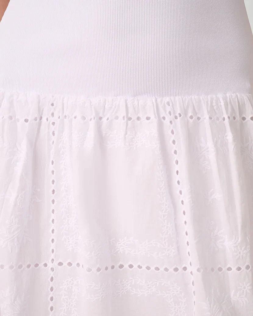 Ribbed Cotton Midi | White Product Image