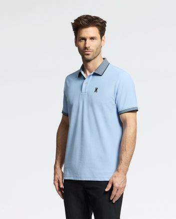 MENS JONAS MICRO STRIPE COLLAR PIQUE POLO - B6K583F200 Male Product Image