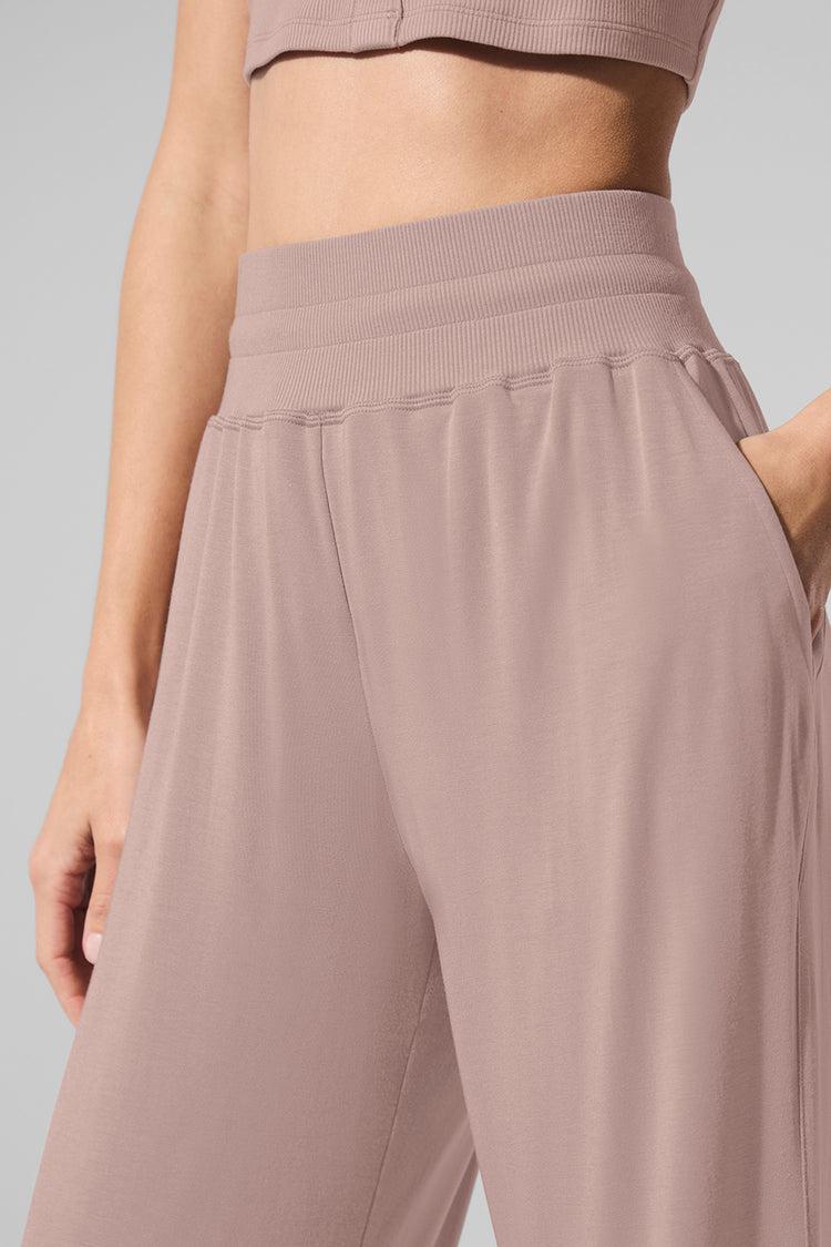 Semi-Sheer Delicate Lounge Flare Pant - Taupe Product Image