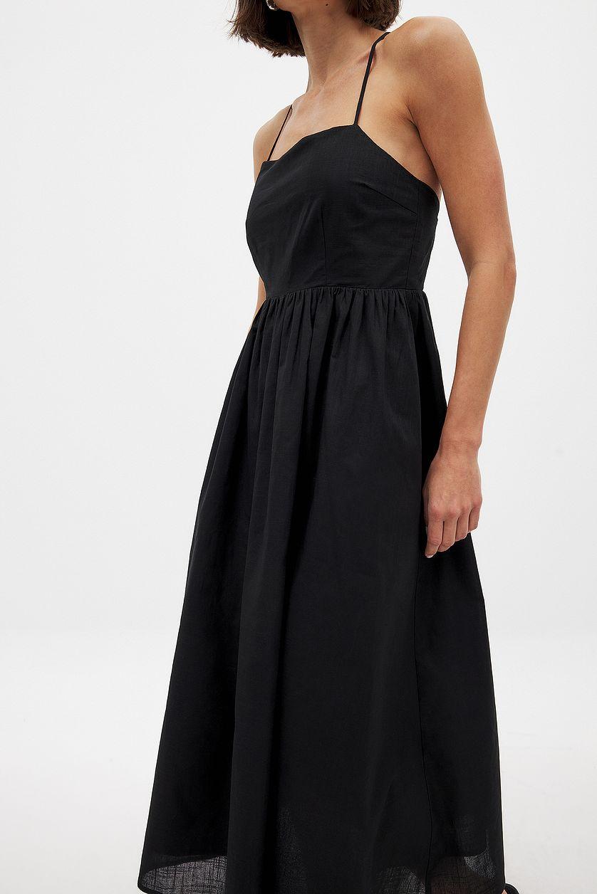 Open Back Tie Detail Midi Dress Product Image