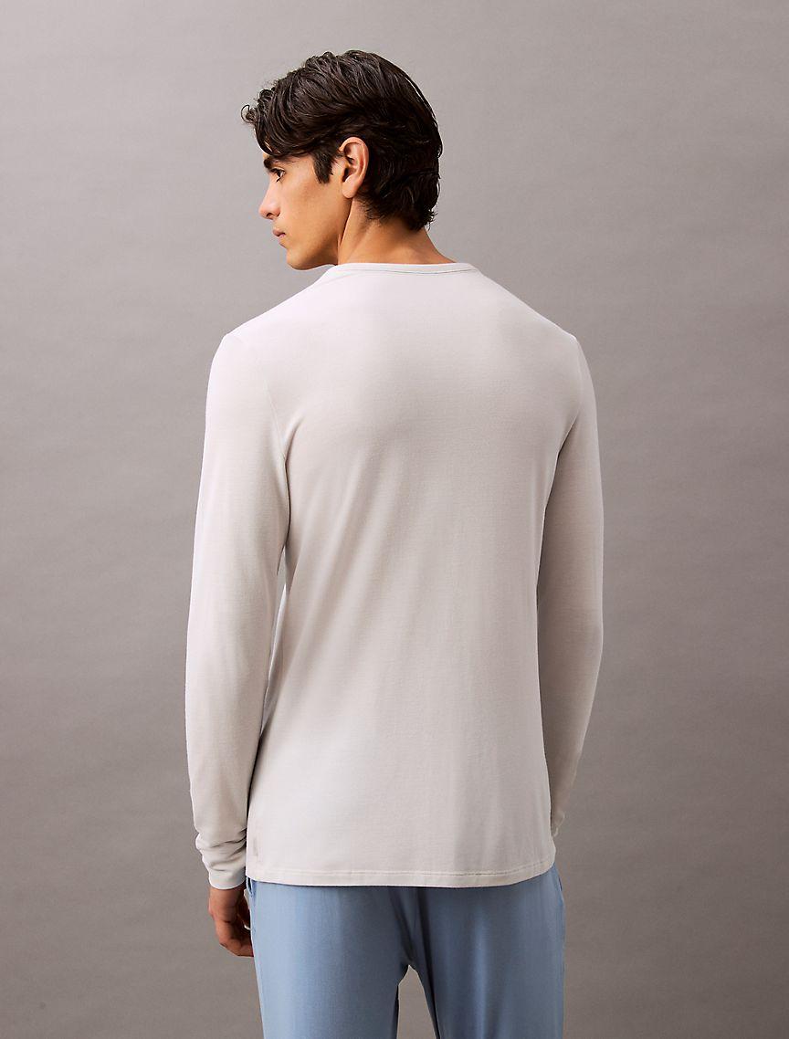 Ultra Soft Modal Pique Henley Sleep Tee Product Image