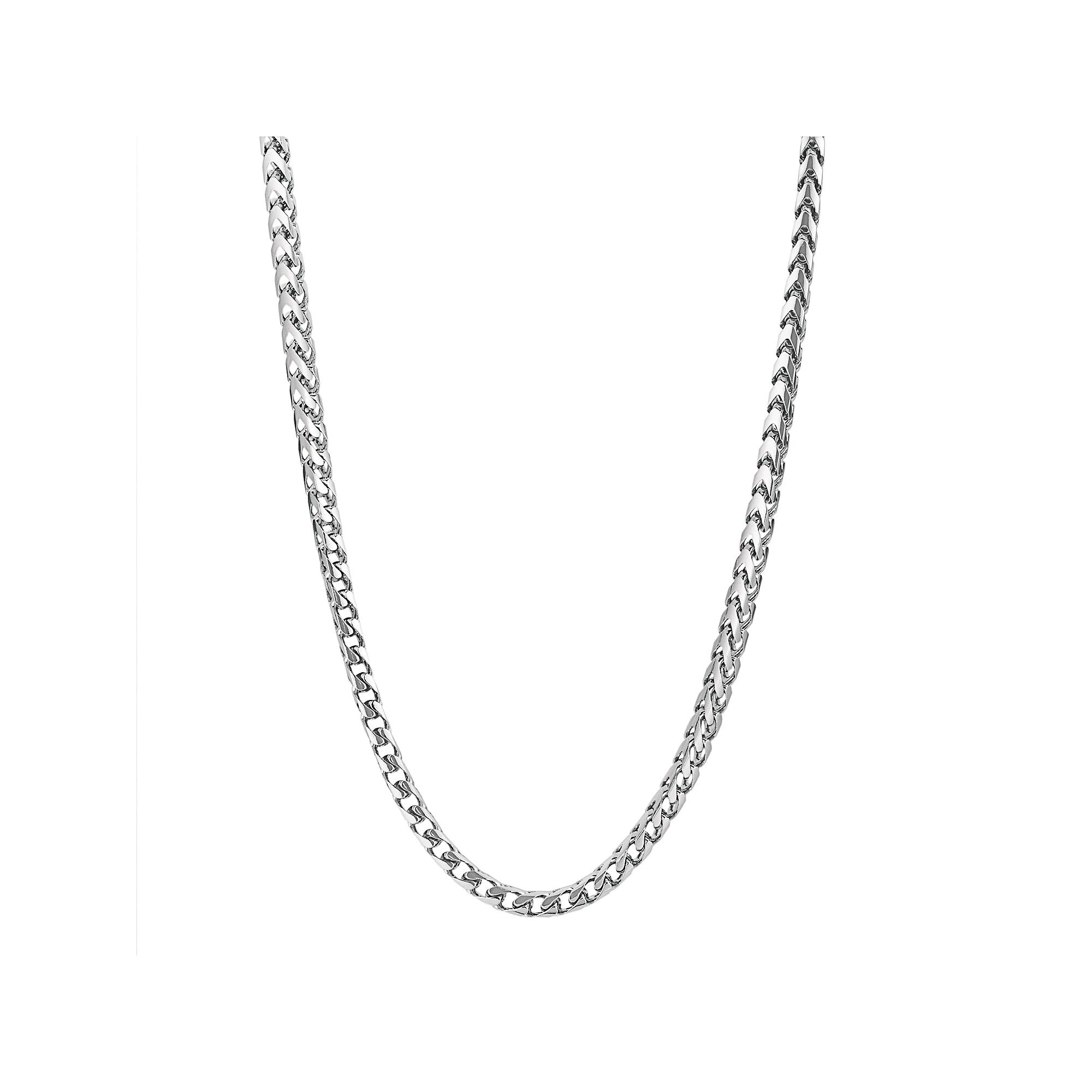 Sterling Silver Franco Chain Necklace - 24-in. - Men, Men's, Size: 24", Rhodium Product Image
