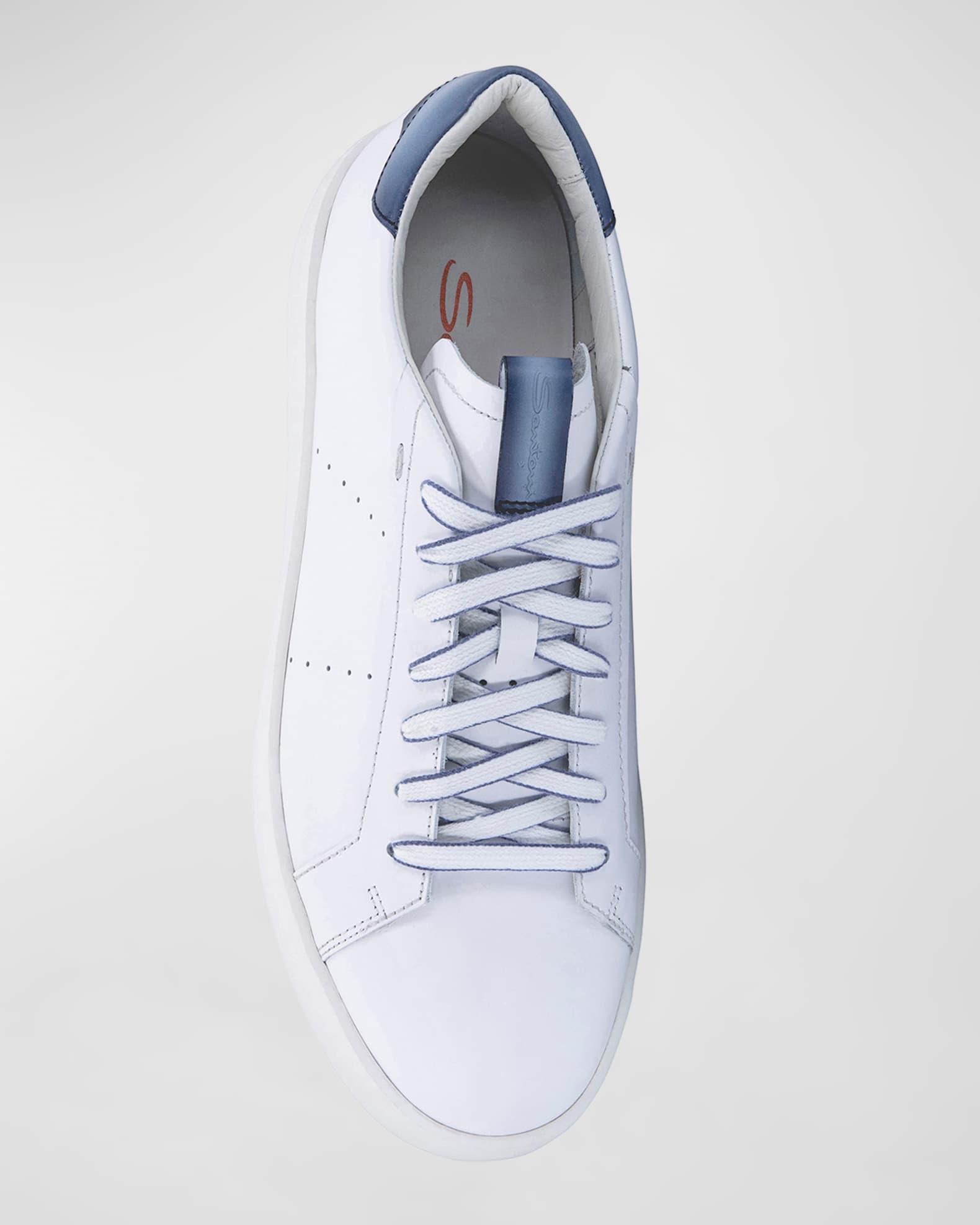 Men's Part Bicolor Leather Low-Top Sneakers Product Image