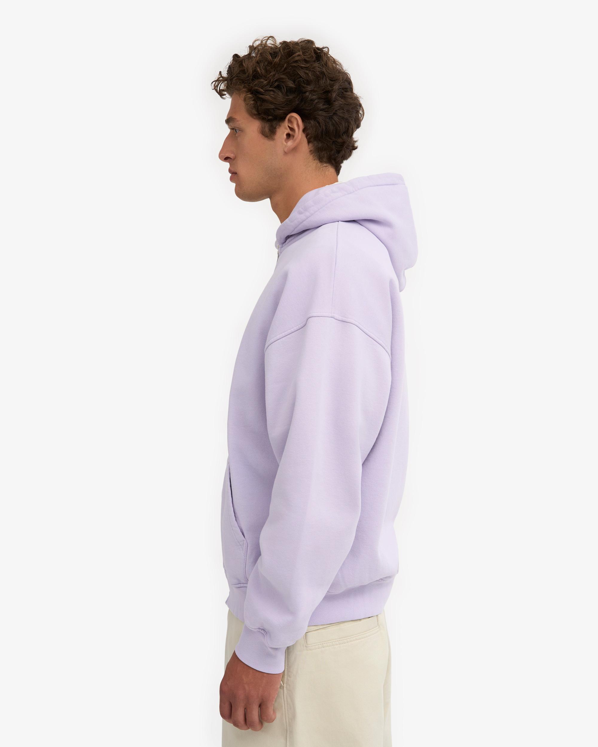 Organic Oversized Zip Hood - Soft Lavender Product Image