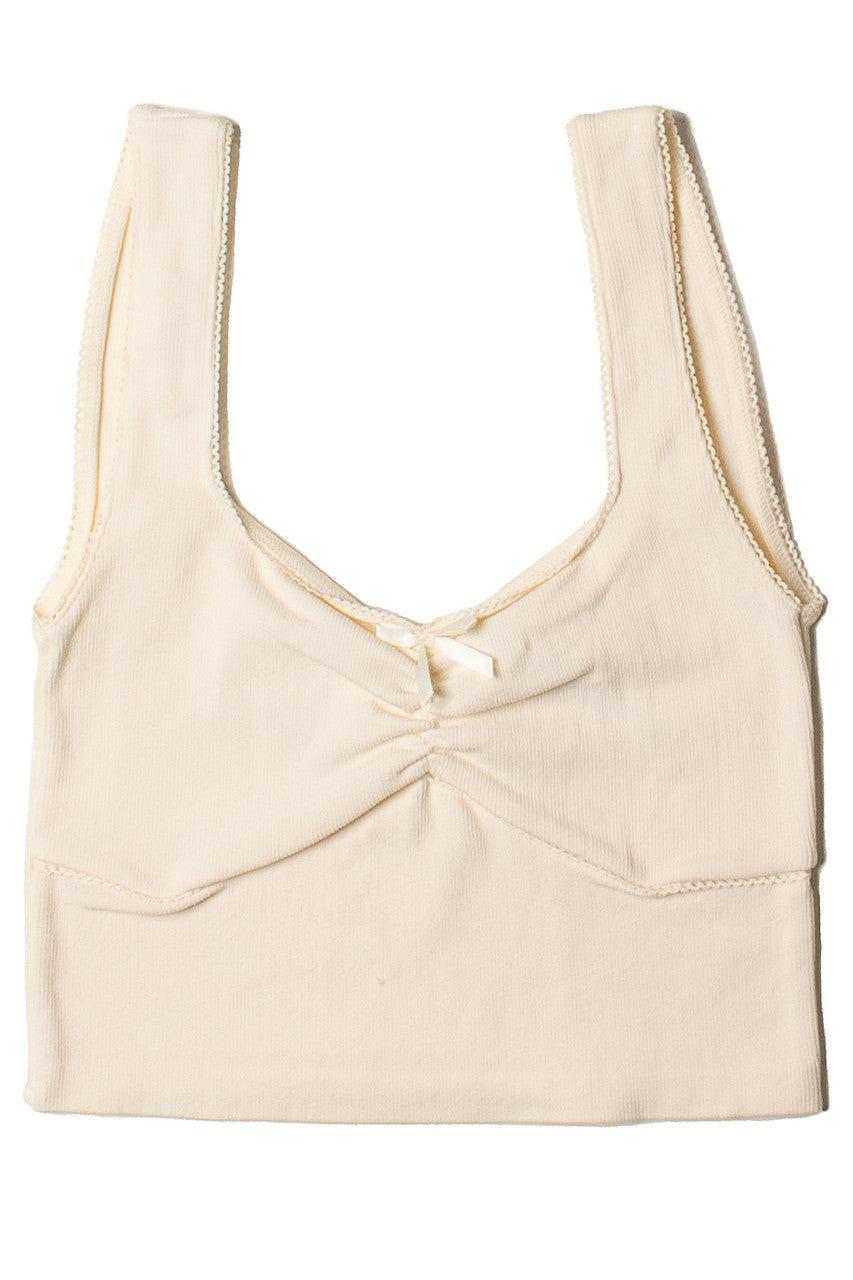 Ruched Bow Crop Tank Product Image