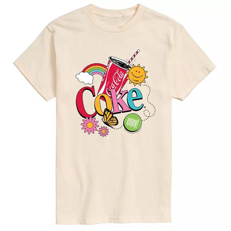 Men's Coke Colorful Collage Graphic Tee,  Product Image