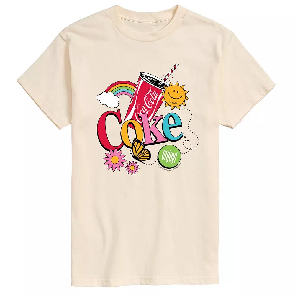Men's Coke Colorful Collage Graphic Tee,  Product Image