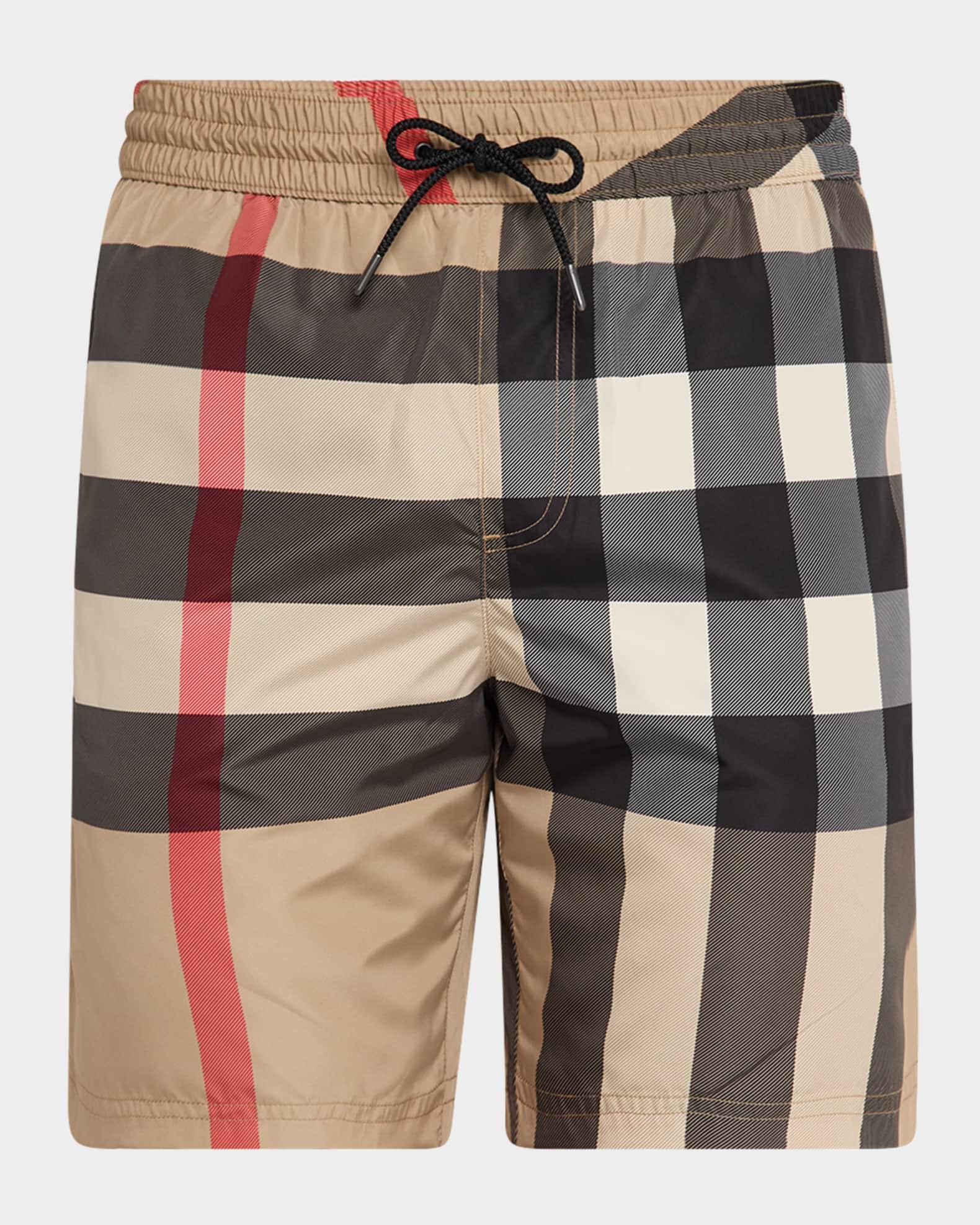 Men's Signature Check Swim Shorts Product Image
