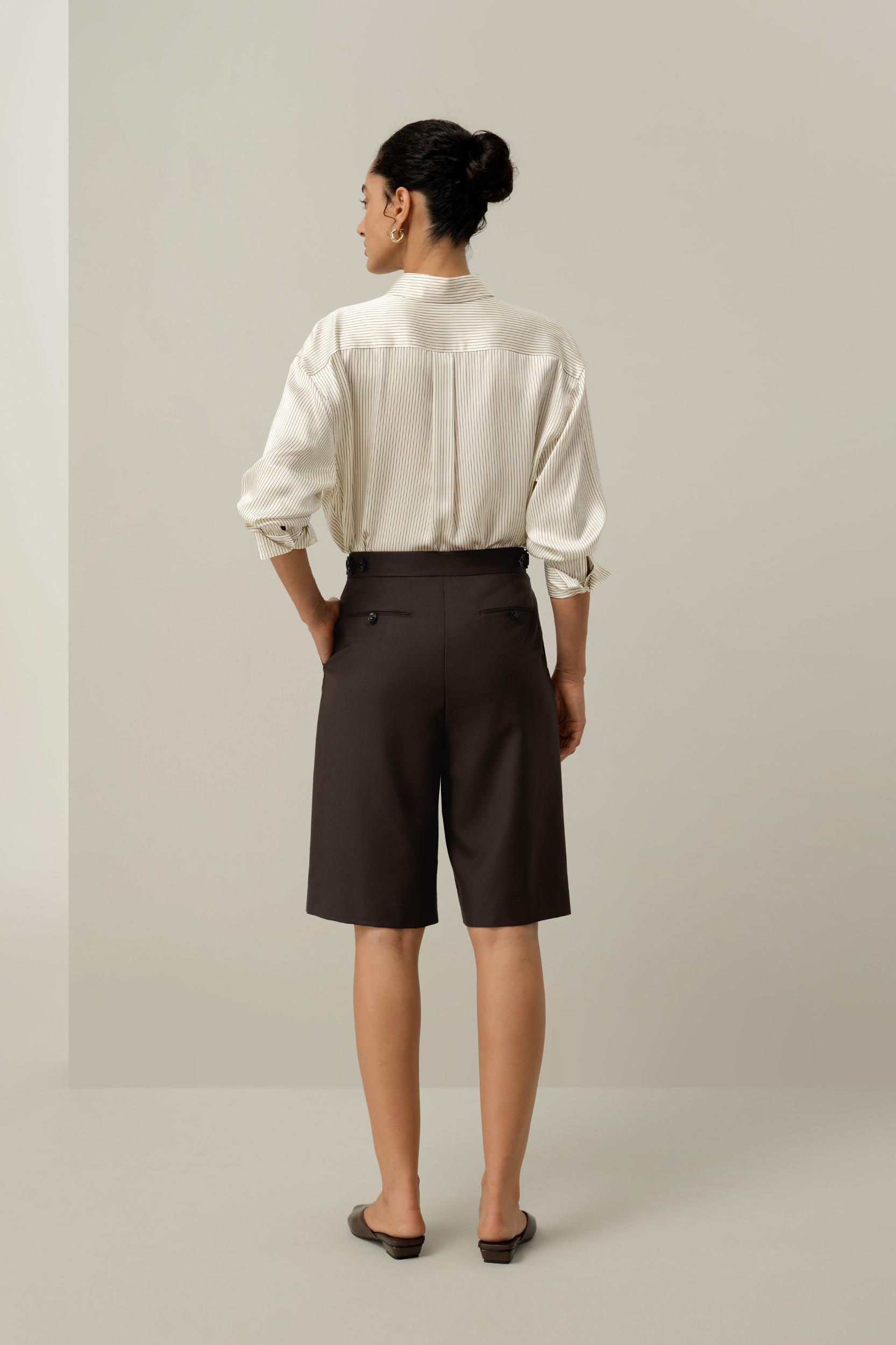 Silk Charmeuse Pinstripe Shirt Product Image