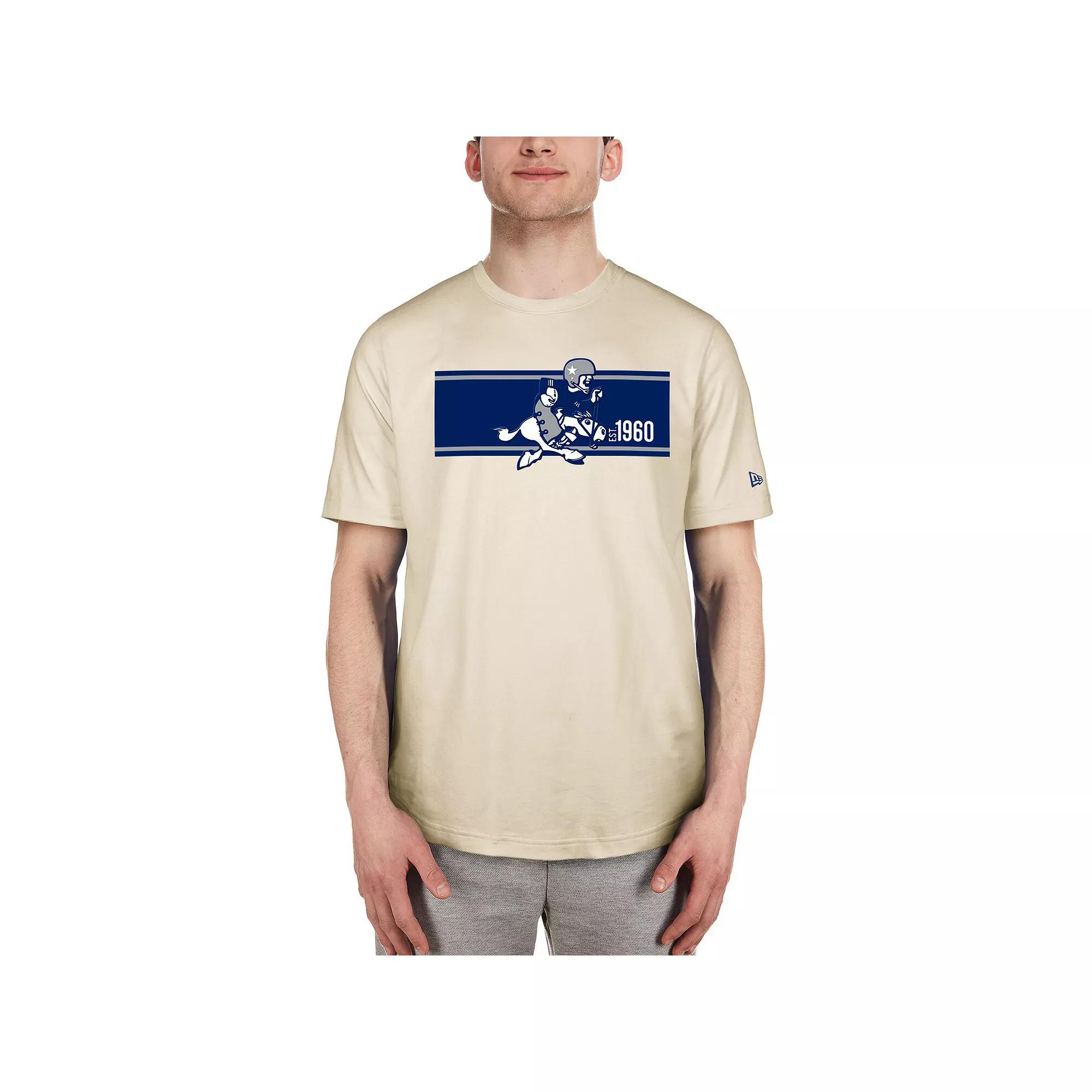 Men's New Era Cream Dallas Cowboys Third Down Historic T-Shirt,  Product Image