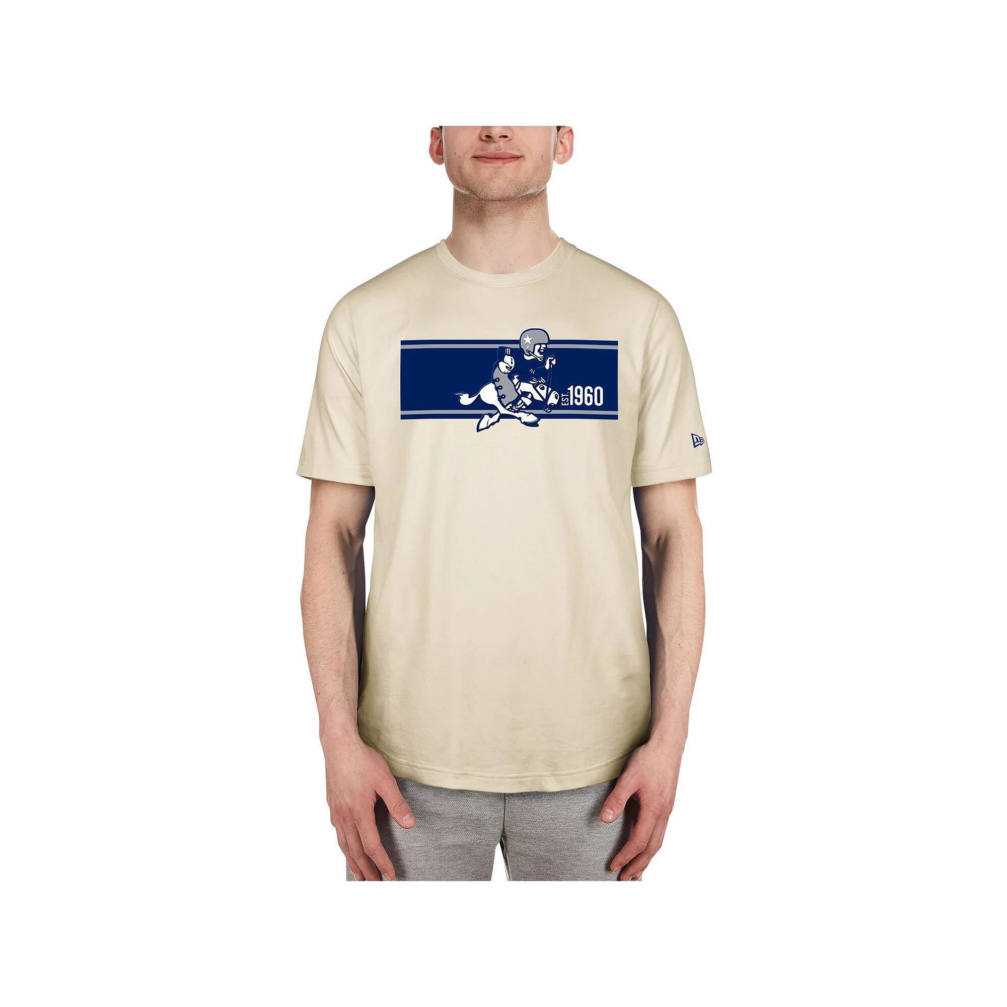 Men's New Era Cream Dallas Cowboys Third Down Big & Tall Historic T-Shirt,  Product Image