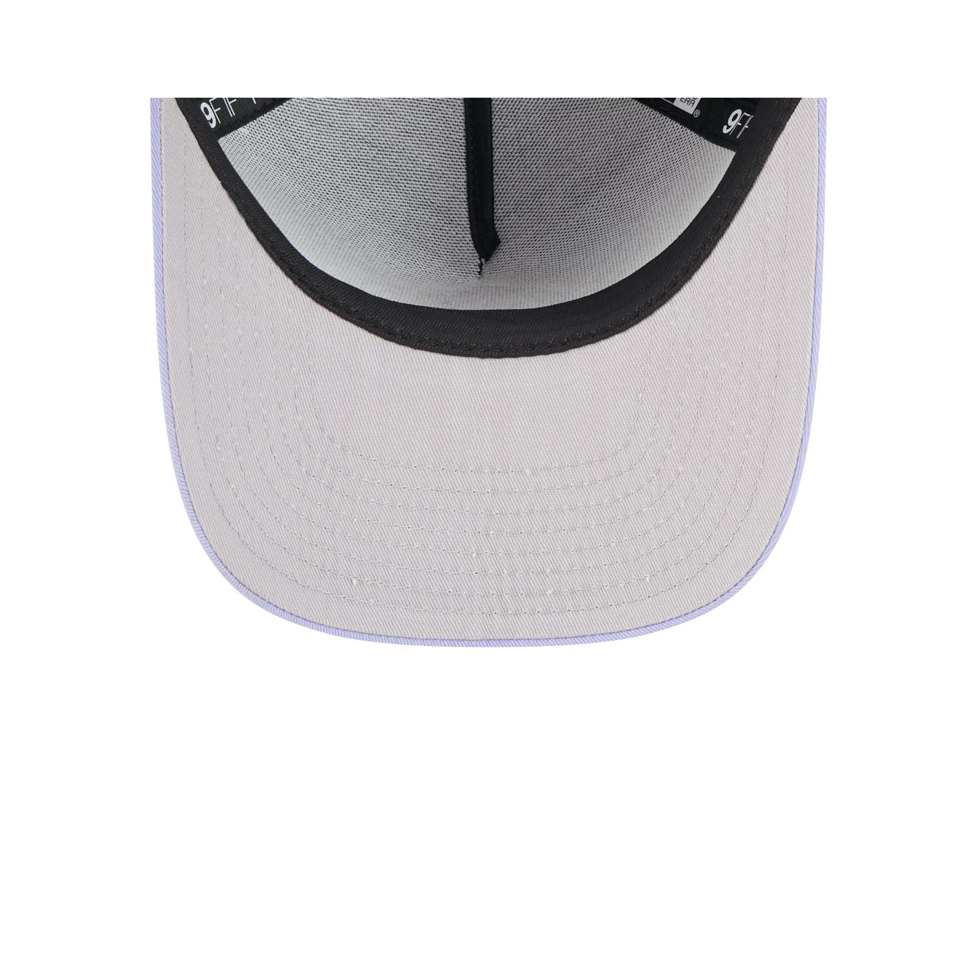 Dallas Mavericks Navy Lavender 9FIFTY A-Frame Snapback Hat Male Product Image