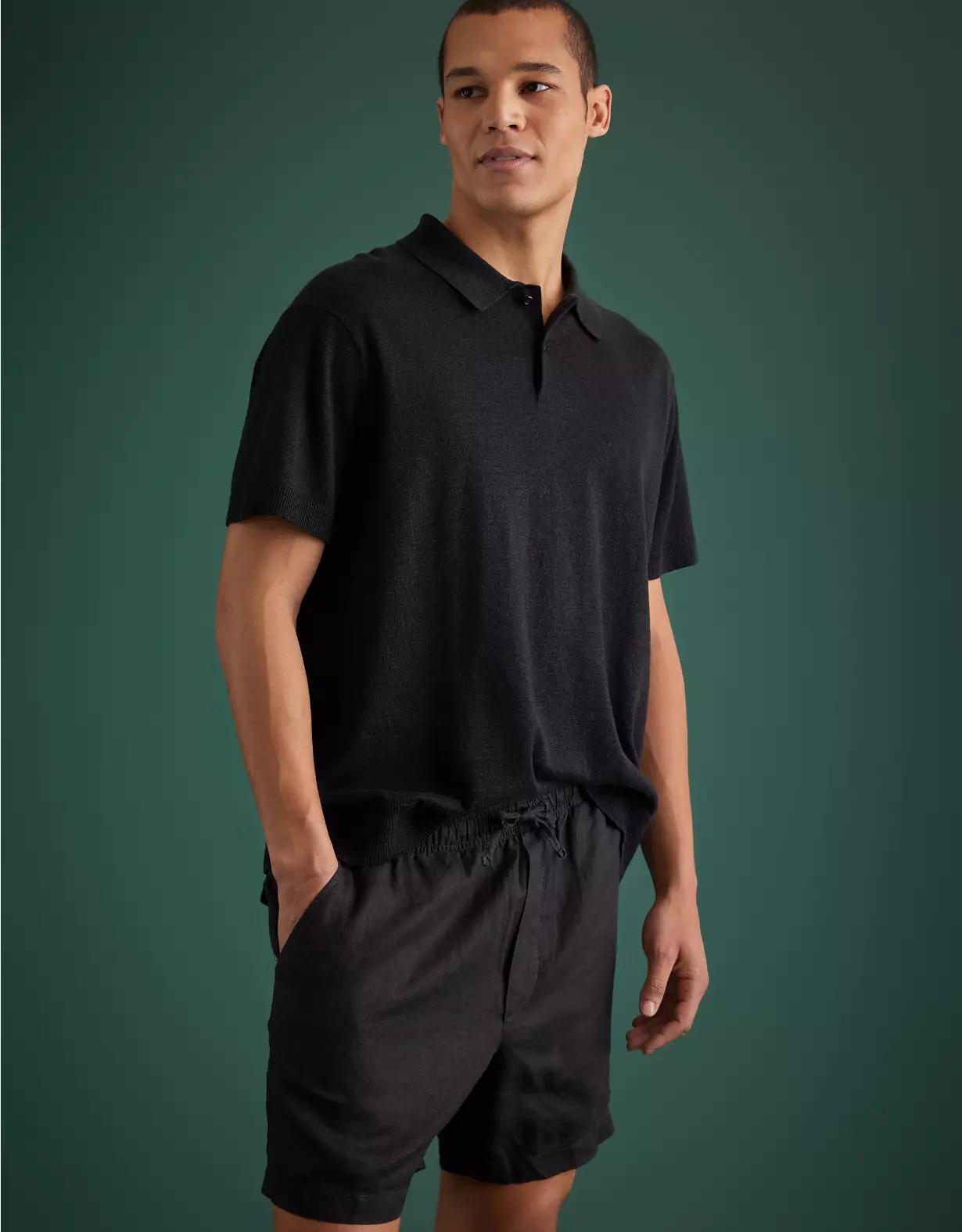 AE77 Premium Linen Pull-On Short Product Image