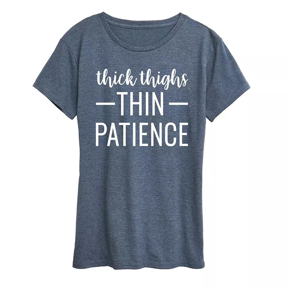 Women's Thick Thighs Thin Patience Graphic Tee,  Product Image