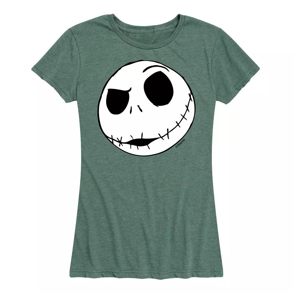 Disney's Nightmare Before Christmas Women's Jack Face Graphic Tee, Girl's,  Product Image