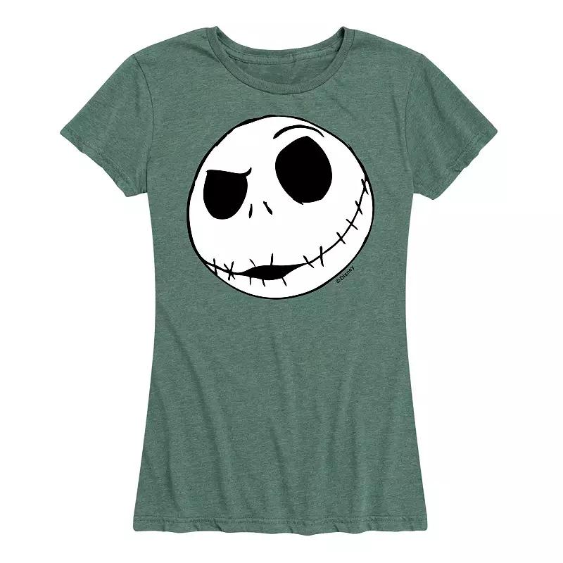 Disney's Nightmare Before Christmas Women's Jack Face Graphic Tee, Girl's,  Product Image