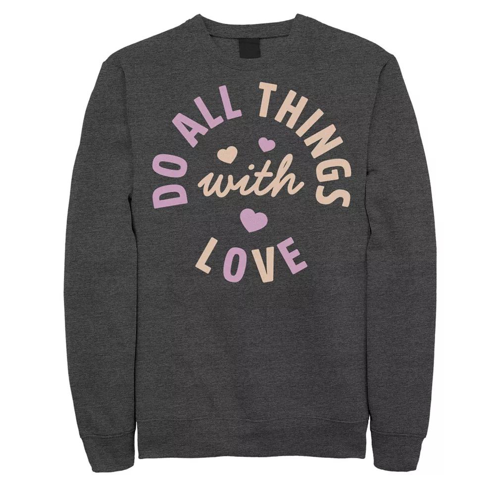 Men's Fifth Sun "Do All Things With Love" Hearts Sweatshirt,  Product Image