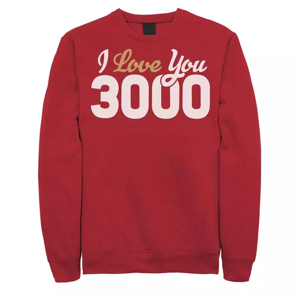 Men's Marvel Avengers Endgame Iron Man I Love You 3000 Quote Bold Sweatshirt,  Product Image
