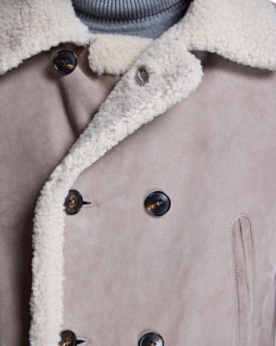 Men's Shearling Peacoat Product Image