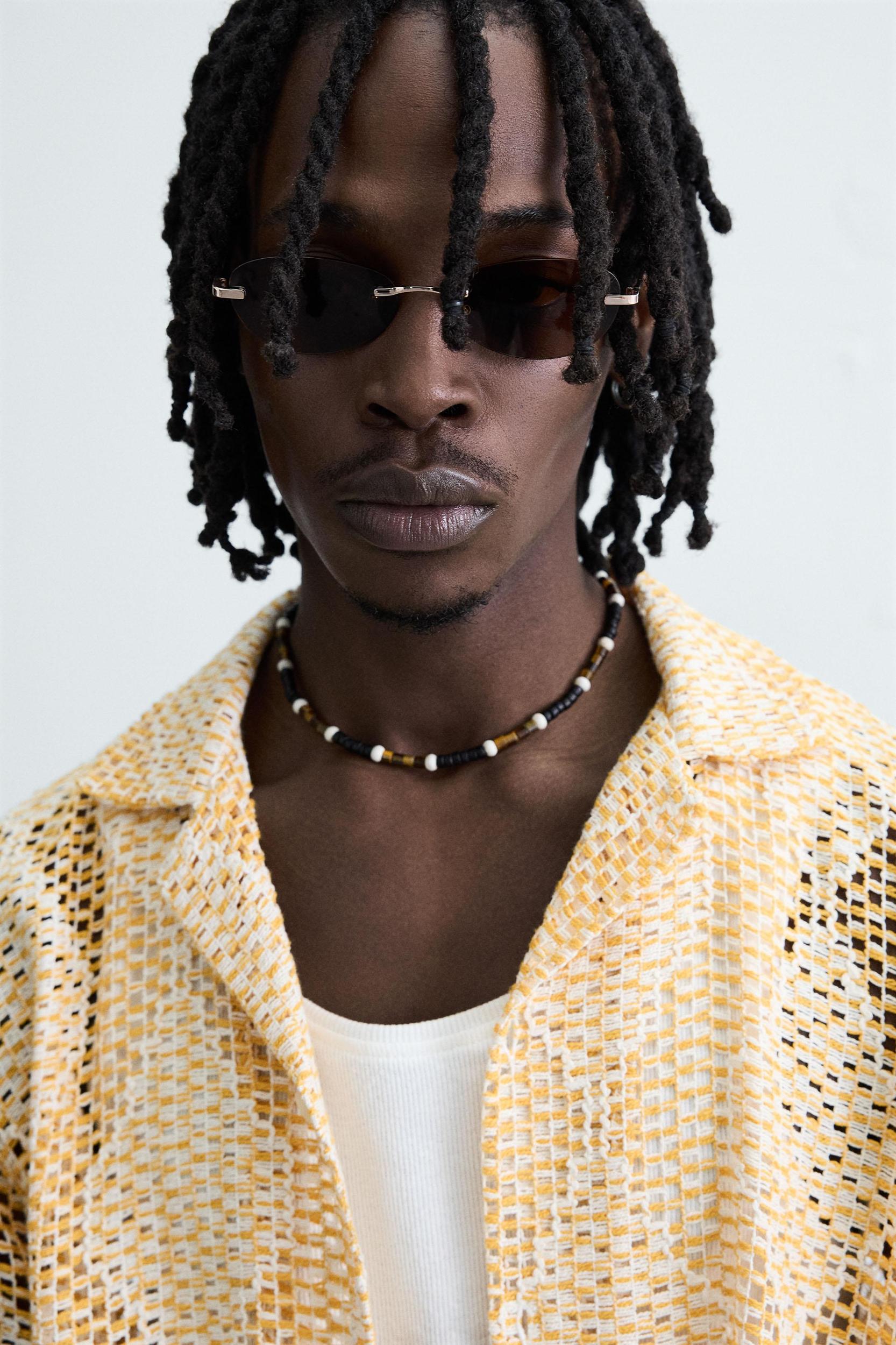 TEXTURED CROCHET SHIRT Product Image