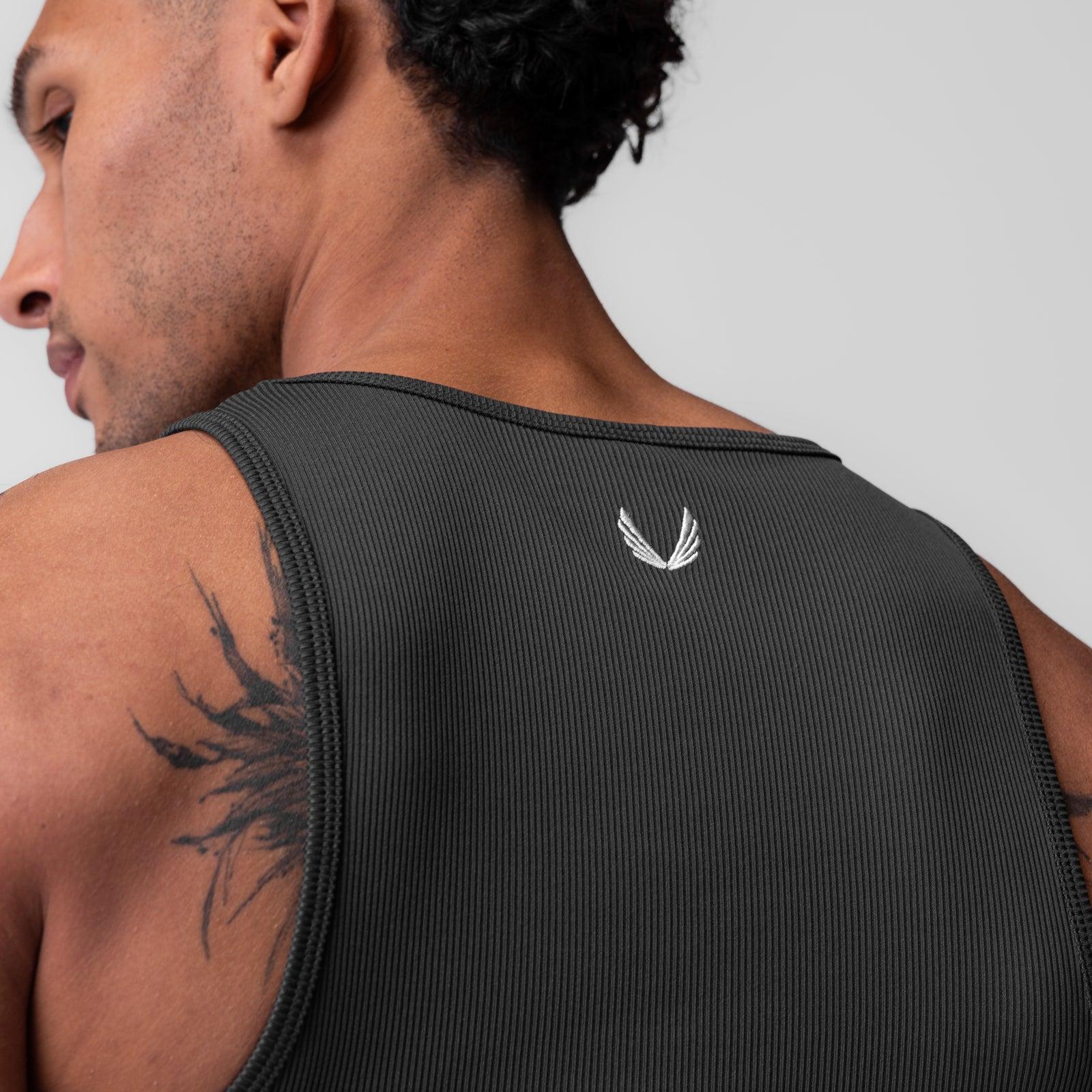 0986. Creora® Tech Ribbed Tank - Space Grey Product Image