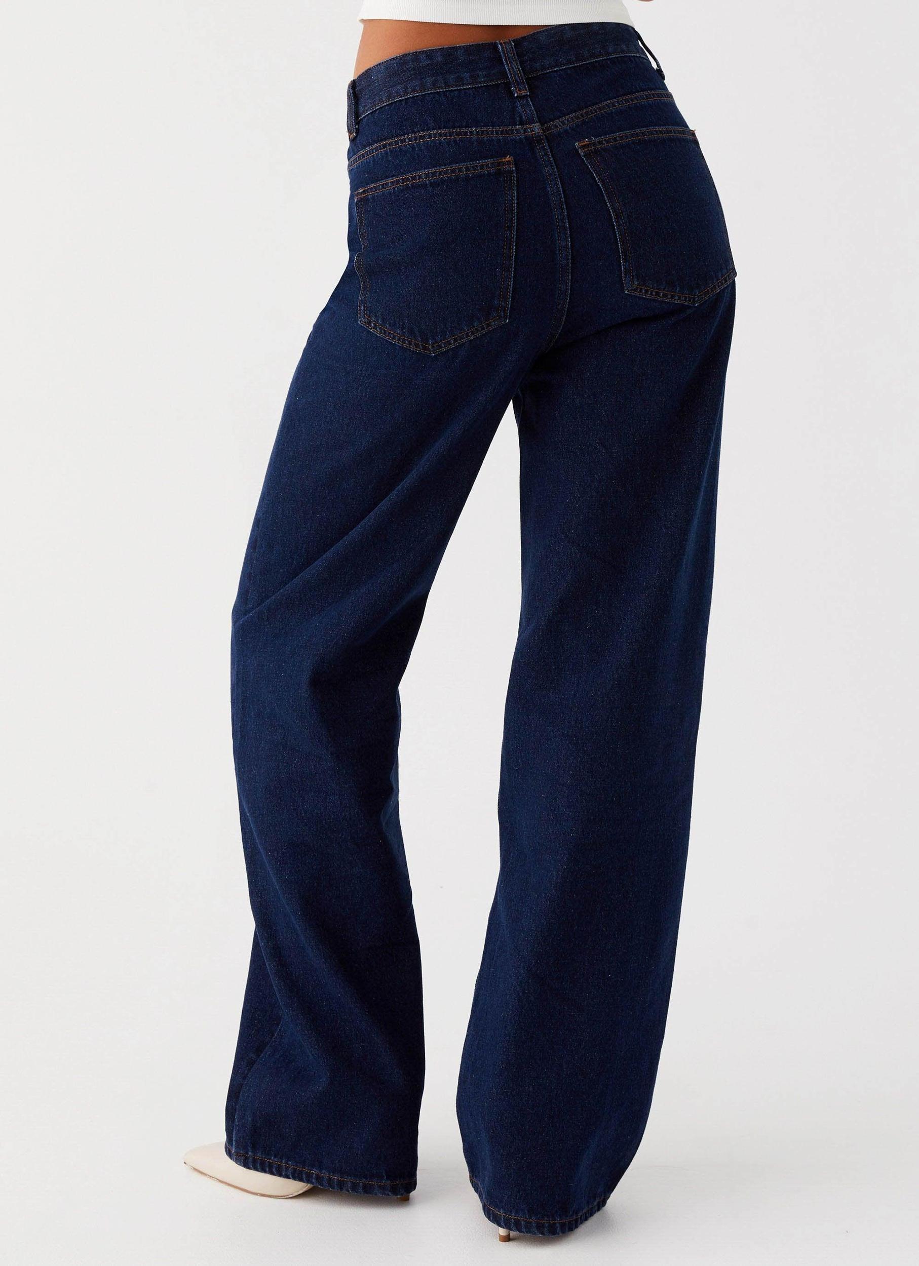 Back Again Straight Leg Denim Jeans - Blue Product Image