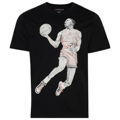 Jordan Mens Jordan Brand Dot MJ Short Sleeve T-Shirt - Mens Sail/Black Product Image
