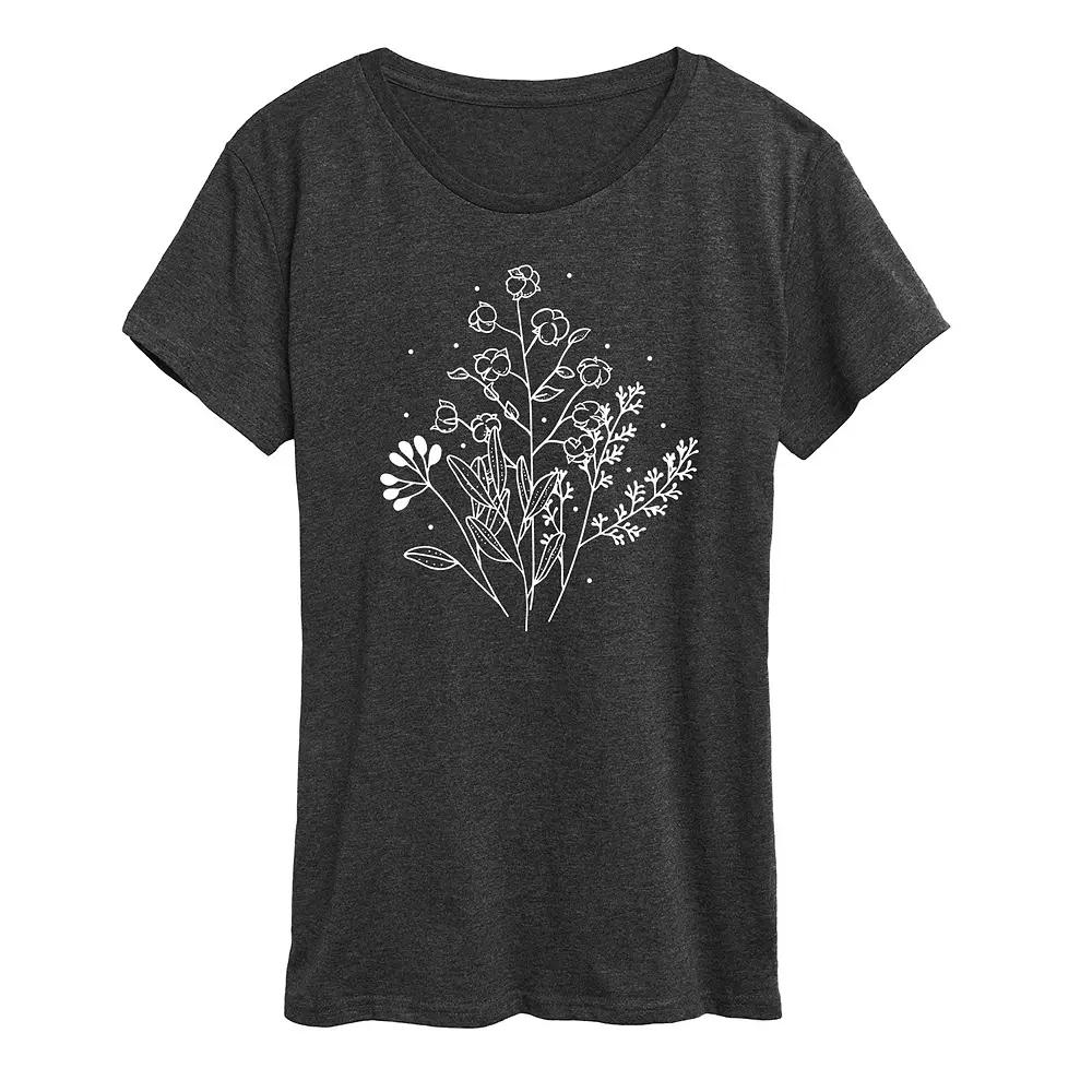 Women's Fall Flowers Graphic Tee,  Product Image