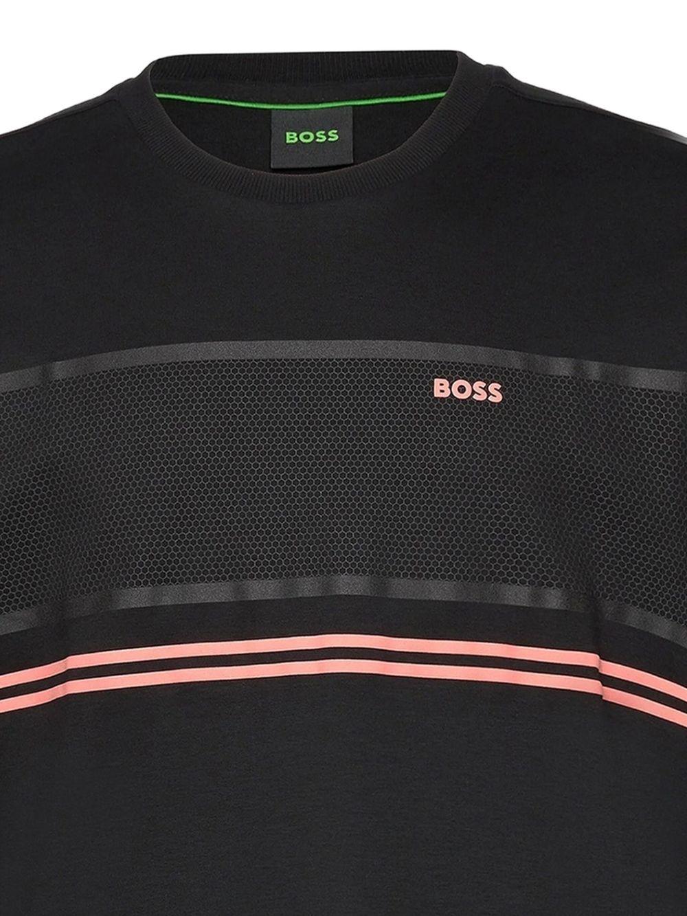 mesh-panel striped T-shirt Product Image