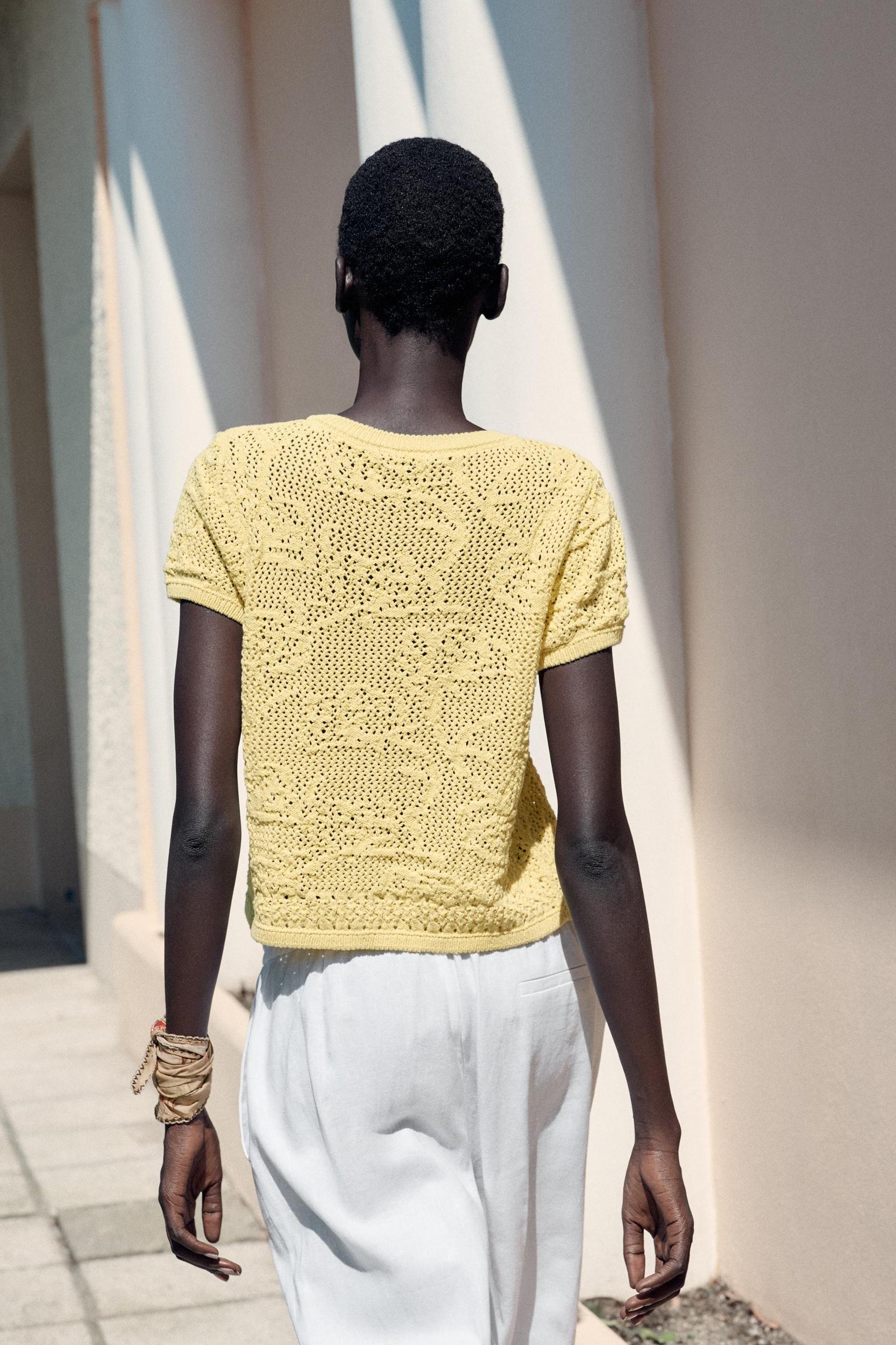 CROCHET KNIT TOP Product Image